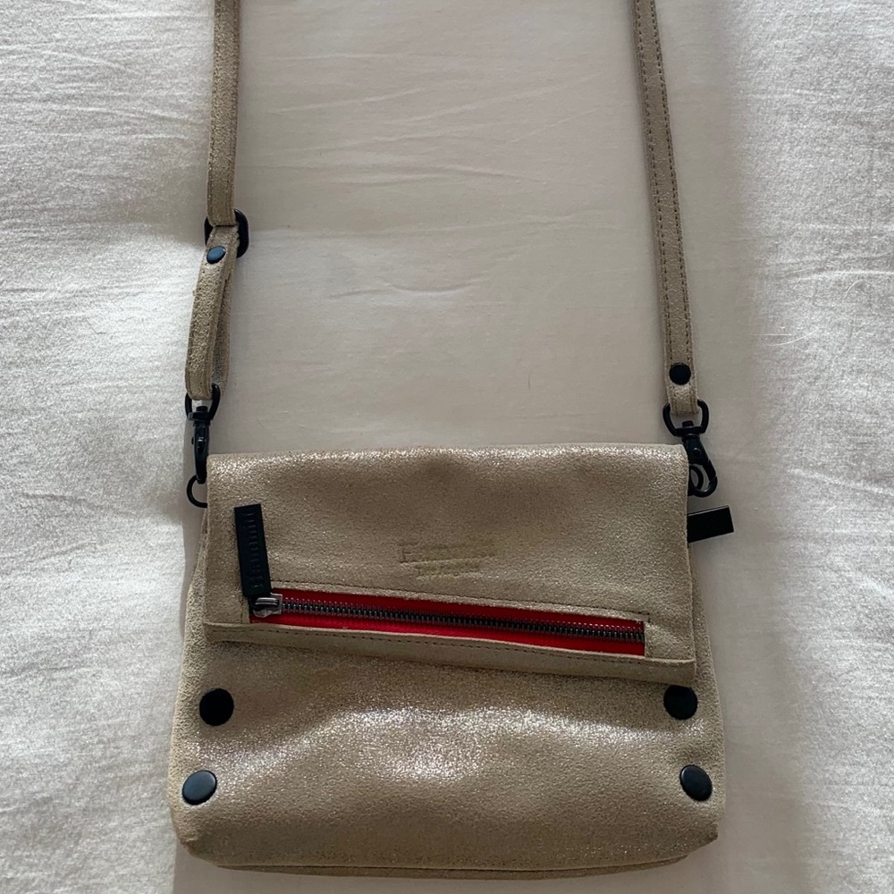 Hammit messenger gold bag